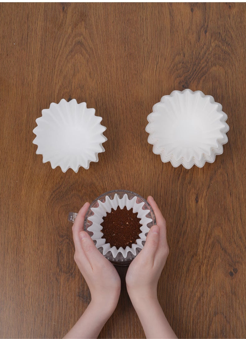 Coffee filter cake papers