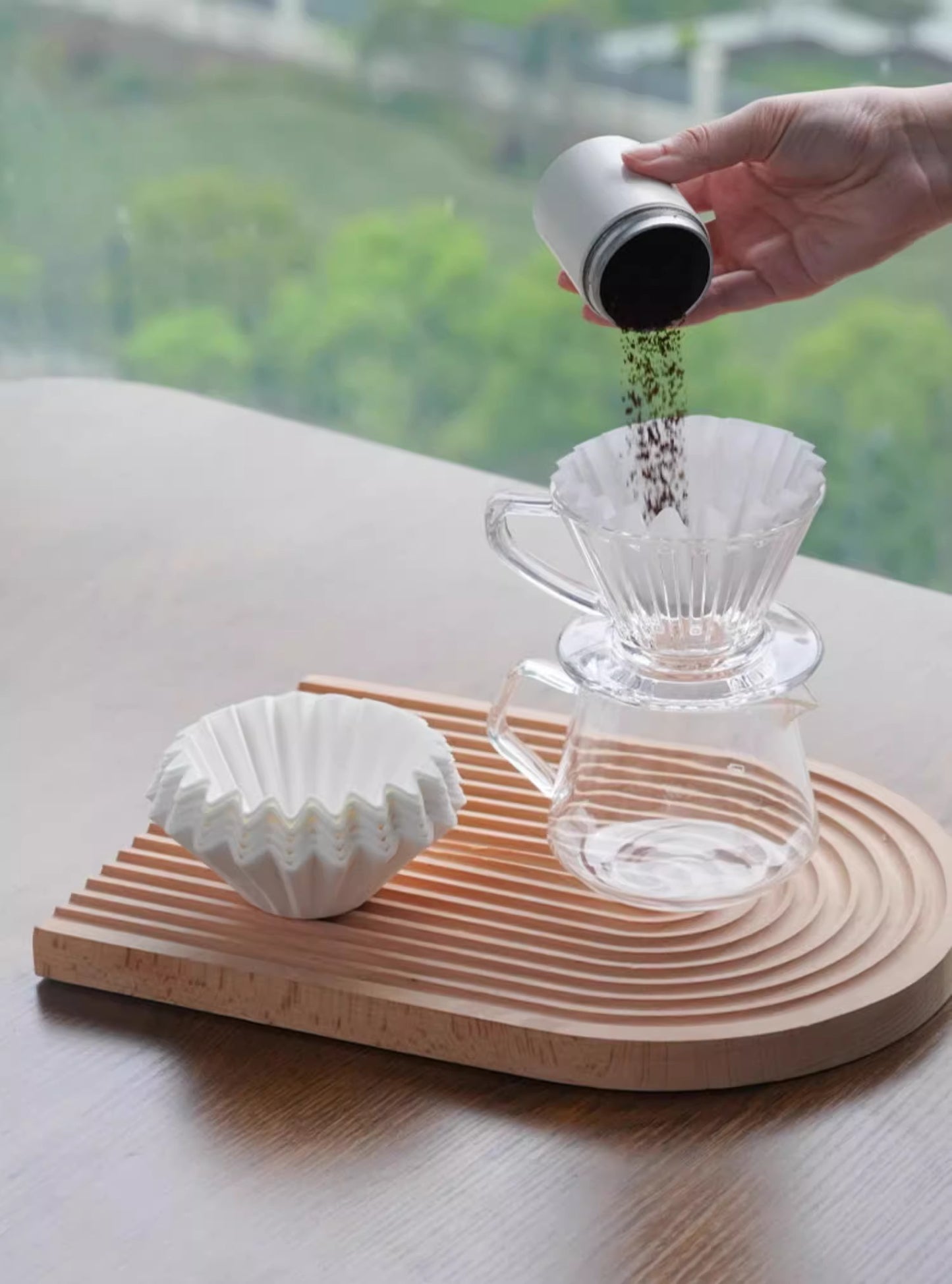Coffee filter cake papers
